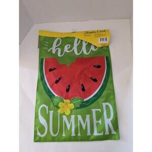 12.5 x 18 "hello summer" watermelon flag-new